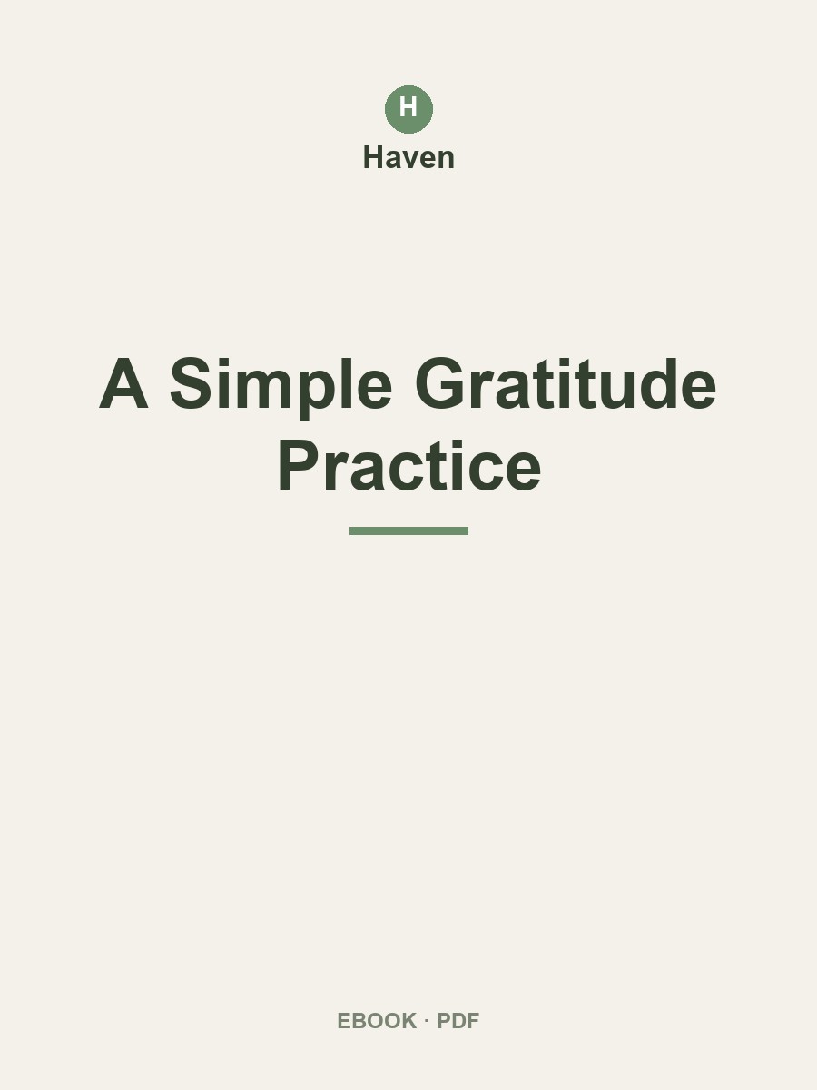 Cover of A Simple Gratitude Practice
