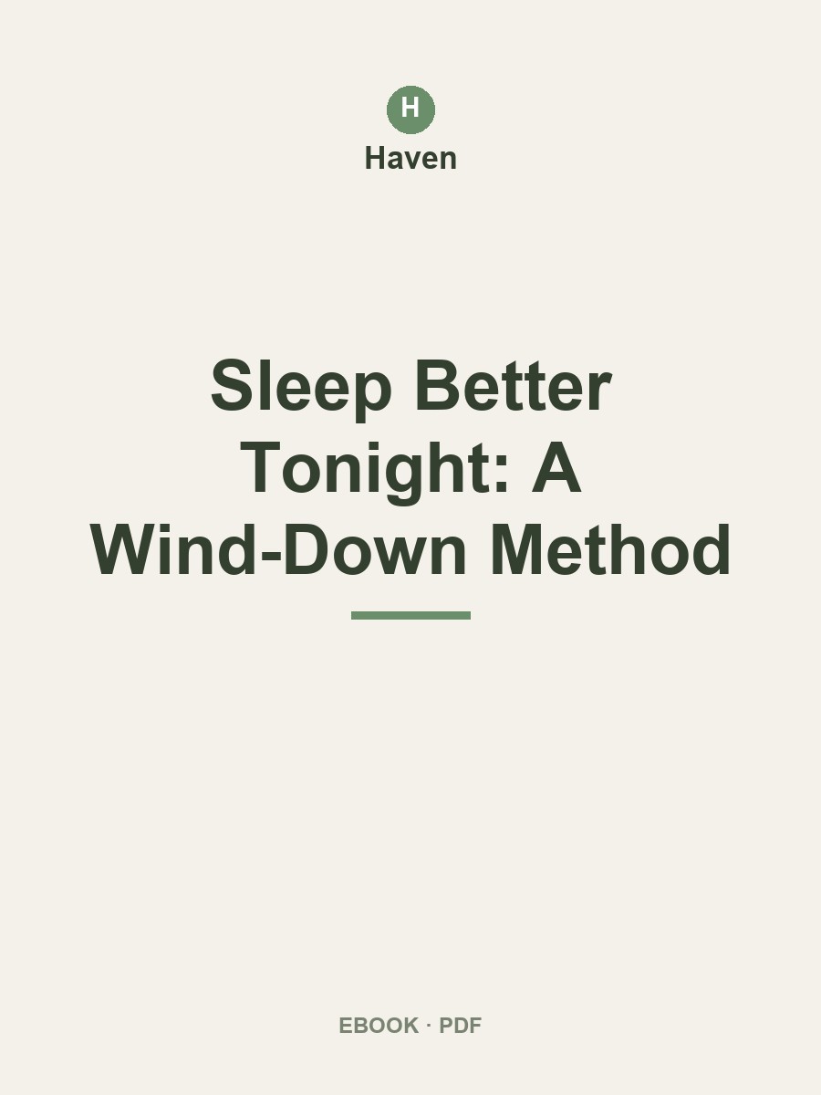 Cover of Sleep Better Tonight: A Wind-Down Method