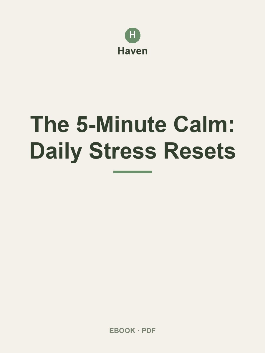 Cover of The 5-Minute Calm: Daily Stress Resets